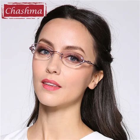 Chashma Brand Luxury Tint Lenses Myopia Glasses Reading Glasses Diamond ...