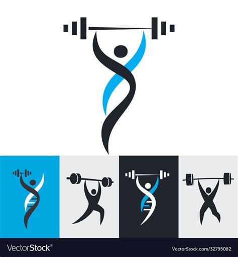 Health and fitness logos Royalty Free Vector Image