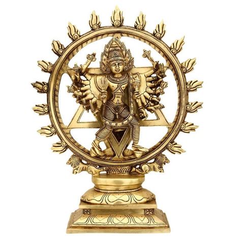 Brass Sudarshana Chakra Statue Lord Vishnu Idolnarayana - Etsy