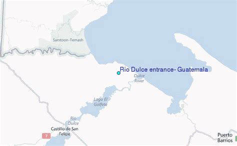 Rio Dulce entrance, Guatemala Tide Station Location Guide