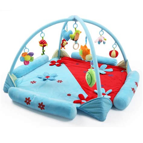 Plush Baby Play Mat Baby Toys Newborn Soft Crawling Rugs Playmat Baby Gym Toddler Kids Activity ...