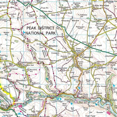 Wall Maps - Peak District - UK National Park Wall Map