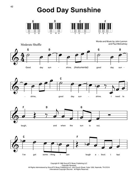 Good Day Sunshine | Sheet Music Direct