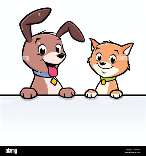 Cartoon cat board card Cut Out Stock Images & Pictures - Alamy