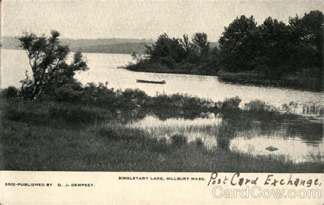 Scenic View of Singletary Lake Millbury, MA Postcard