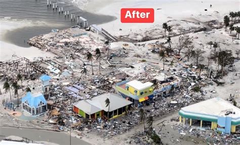 PHOTO Before And After Images Showing Fort Myers Beach Is Gone Because ...