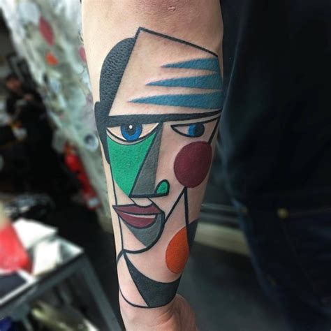 Mike Boyd Creates Picasso Inspired Tattoos With Bright Colors and ...