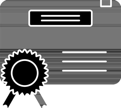 Certificate Icon In black and white Color. 24472047 Vector Art at Vecteezy