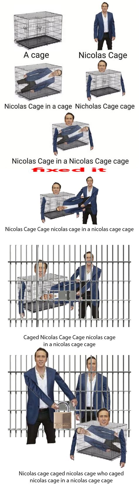 Nicolas cage caged nicolas cage who caged nicolas cage in a nicolas cage cage - 9GAG