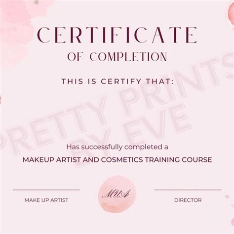 Makeup Class Certificate - Etsy UK