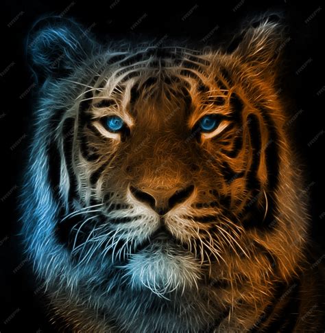 Premium Photo | Digital art of a tiger