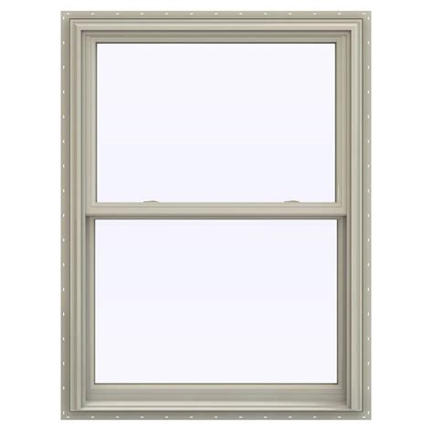 JELD-WEN 35.5 in. x 53.5 in. V-2500 Series Double Hung Vinyl Window - Tan-THDJW144401012 - The ...