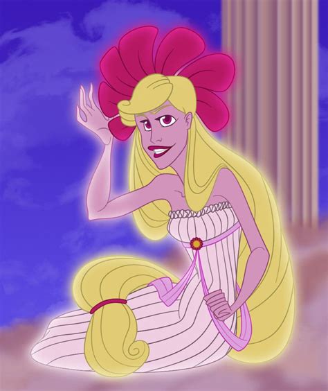 a cartoon character sitting on the ground in front of a pillar with her hand up to her face