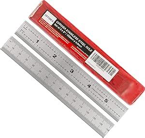 Amazon.com : Offidea Machinist Ruler 6 Inch, 2 Pack - Rigid Stainless Steel Ruler with Inch ...