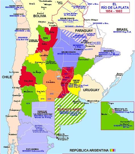 Río de la Plata 1854-1883 | Mapa de argentina, Mapa historico, Mapas antiguos