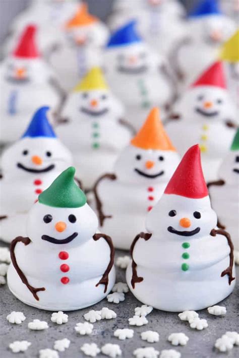 Snowman Meringue Cookies - The Gunny Sack