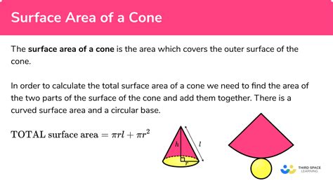 Surface Area Of A Cone - GCSE Maths - Steps & Examples