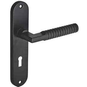 Smith & Locke Studland Fire Rated Lever Lock Door Handles Pair Matt Black | Lock Door Handles ...