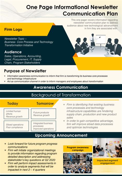 One Pager Template Powerpoint