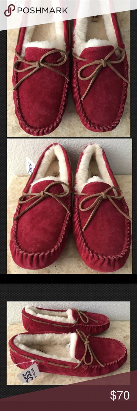 UGG Dakota Moccasins in Garnet Red, Size 12