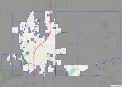 Map of Owasso city