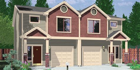 Duplex House Plans & Designs - One Story Ranch, 2 Story | Bruinier ...