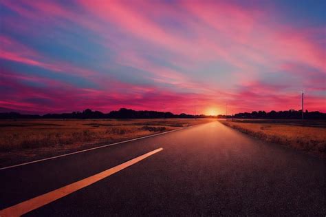 Road Sunset Wallpaper