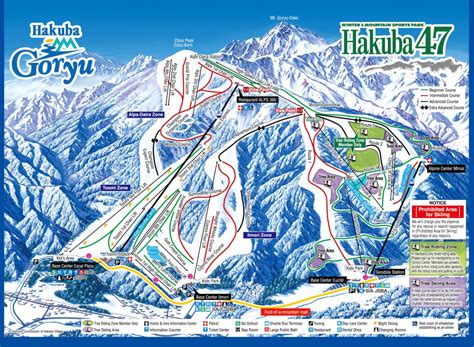 Goryu Snow Resort - Hakuba Valley Trail Map | Liftopia