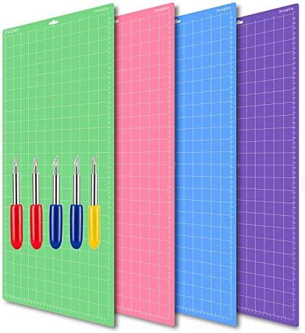 Amazon.com: 4pcs 12x24" Cutting Mat for Cricut Maker/Explore Air 2/ Air/One Replacement Cutting ...