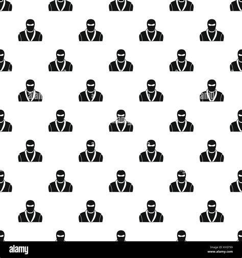 Ninja in black mask pattern vector Stock Vector Image & Art - Alamy