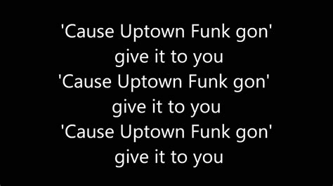 Mark Ronson ~ Uptown Funk (f.t Bruno Mars) Lyrics - YouTube