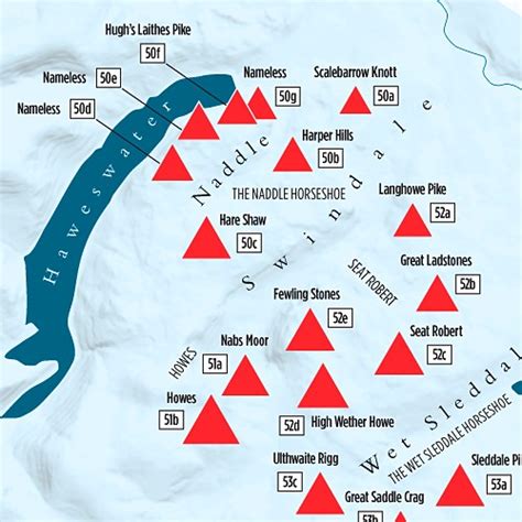 Wainwright Outlying Fells Map | Map of the Outlying Fells