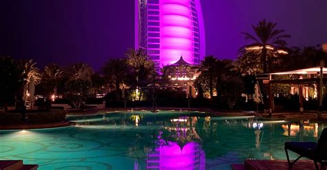 Burj Al Arab Illuminated During Night · Free Stock Photo