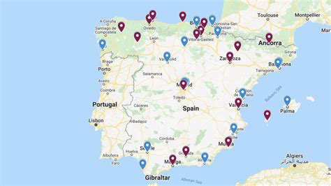 Spanish Football Clubs Map