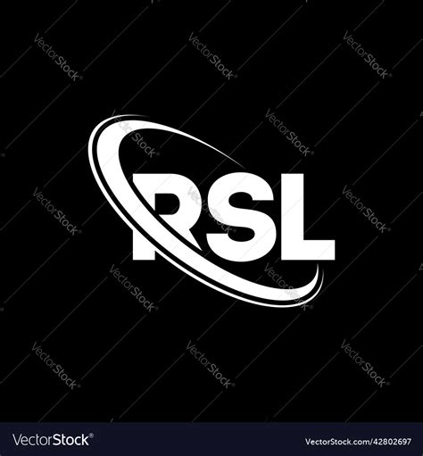 Rsl logo letter design Royalty Free Vector Image