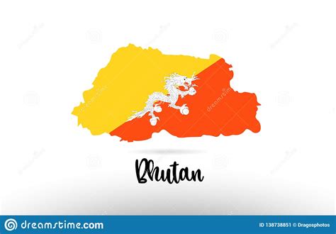 Bhutan Country Detailed Editable Map Vector Illustration ...