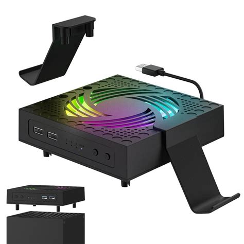 Ounamio RGB Cooling Fan for Xbox Series X, Low Noise Top Cooler Fan , Xbox Series X Cooling ...