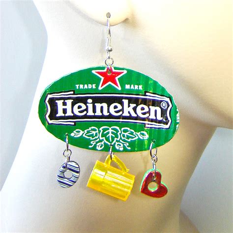 Heineken Earrings recycled from aluminum cans ~ 3 of 5 pho… | Flickr