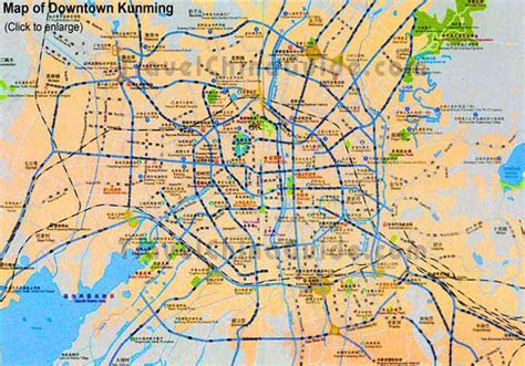 Maps of Kunming China: Hotels, Attractions, Bus Stations