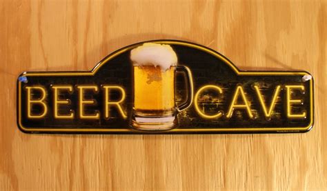 Beer Cave Tin Metal Sign Man Bar Pub Game Room Alcohol Porter Brewery ...