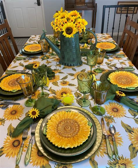 A Sunflower Tablescape — Whispers of the Heart