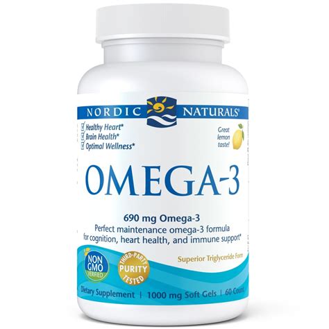 Nordic Naturals Omega-3 Softgels, 690 Mg, 60 Ct - Walmart.com - Walmart.com