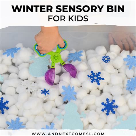 Winter Sensory Bin | And Next Comes L - Hyperlexia Resources