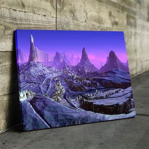 Violet Space Canvas Set - 1 Piece / 16x12 / Gallery Wrap in 2021 | Canvas painting landscape ...