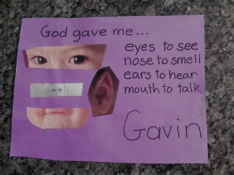 Eyes, nose, mouth, ears project done on construction paper | Preschool ...