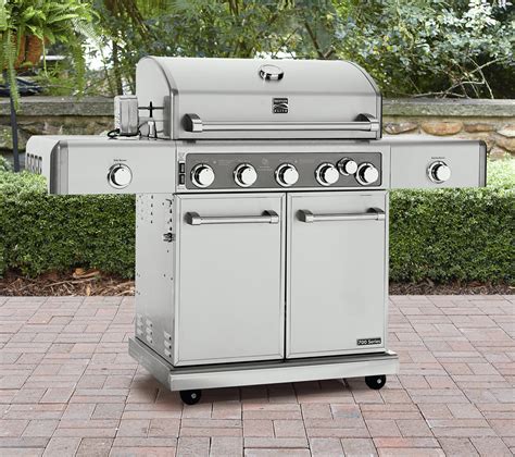 Kenmore Elite 5 Burner Gas Grill with Motorized Rotisserie Kit in Stainless Steel - dealepic