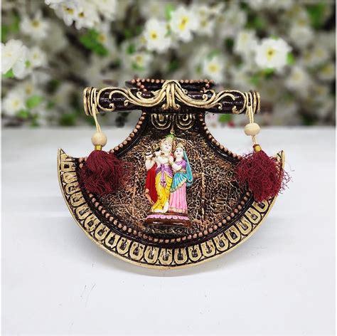 Radha Krishna Statue in Resin Radha Krishna Plate Radha Krishna Wall Decor Indian Home Entrance ...