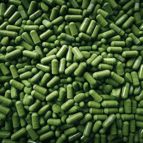 Premium AI Image | green pillars vitamins