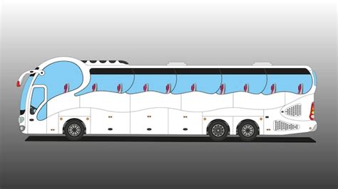 Premium Vector | Realistic Bus Side View