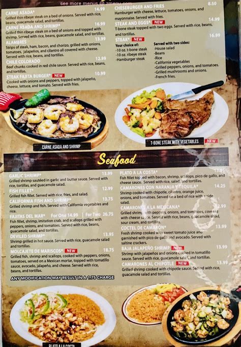 Menu at El Jardin Mexican Restaurant, Kingston Springs